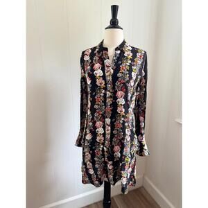 Equipment Women's Botanical Garland 100% Silk Floral Daphne Dress Size XS